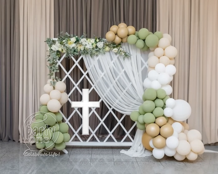 decorations Holy Communion Balloon Decoration With Cross